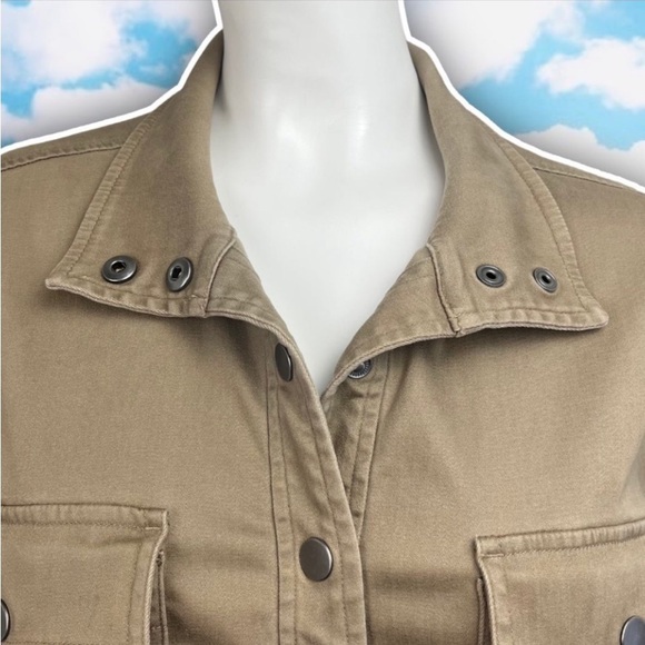 PENDLETON Malin Snap Front Barn Coat Jacket Tencel Khaki Utility Cargo Surplus - Picture 5 of 14